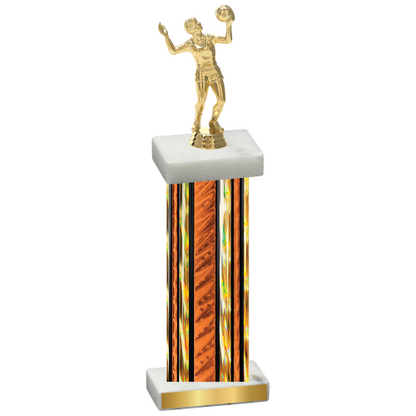 Single Orange Glacier Volleyball Trophy