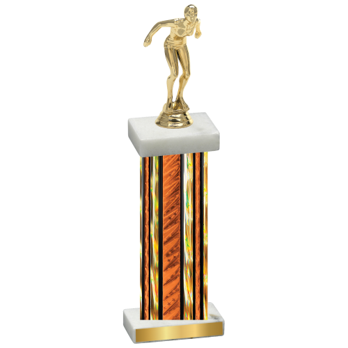 Single Orange Glacier Tennis Trophy