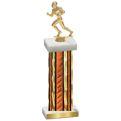 Single Orange Glacier Football Trophy