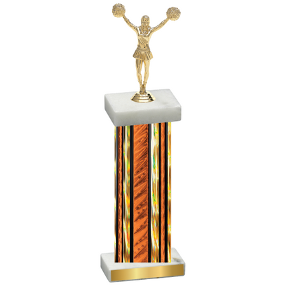 Single Orange Glacier Cheerleading Trophy