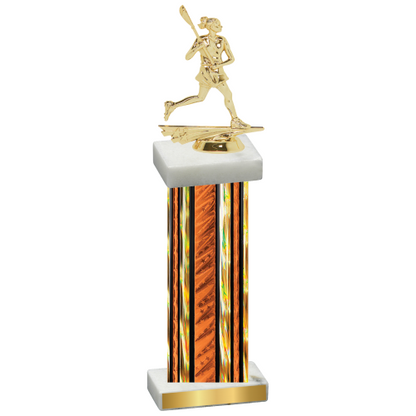 Single Orange Glacier Lacrosse Trophy