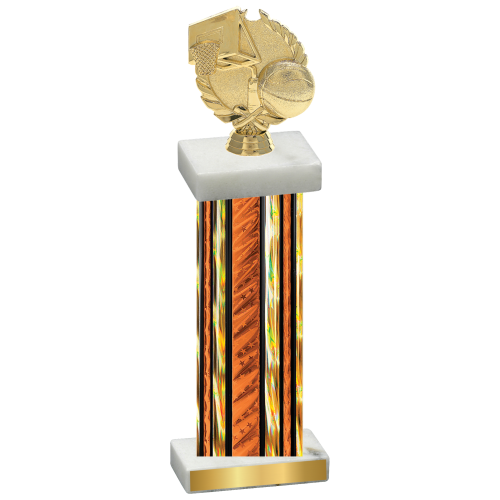 Single Orange Glacier Basketball Trophy