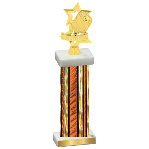 Single Orange Glacier Pickleball Trophy