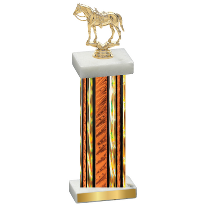 Single Orange Glacier Horses Trophy