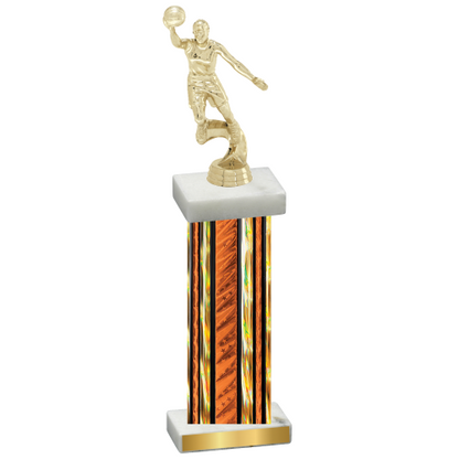 Single Orange Glacier Basketball Trophy