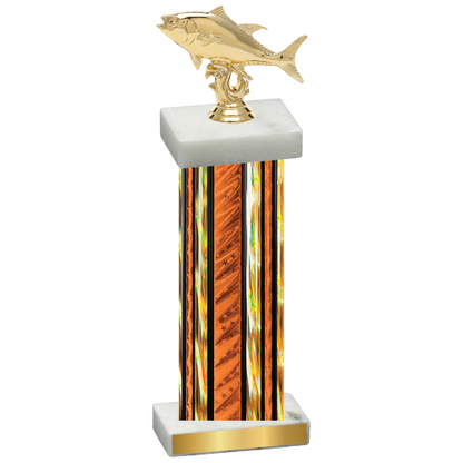 Single Orange Glacier Fishing Trophy