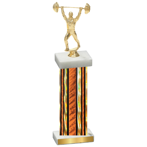 Single Orange Glacier Weights Trophy