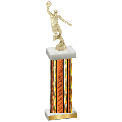 Single Orange Glacier Basketball Trophy