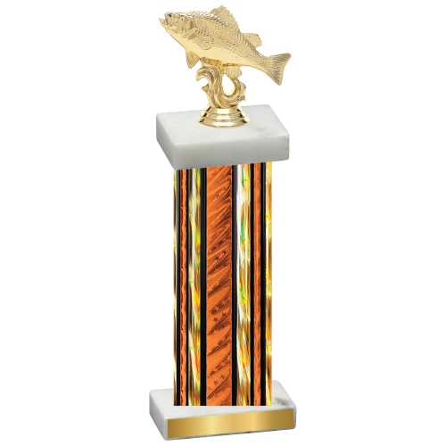 Single Orange Glacier Fishing Trophy