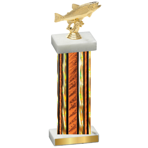 Single Orange Glacier Fishing Trophy