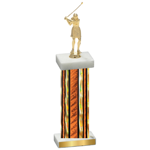 Single Orange Glacier Golf Trophy