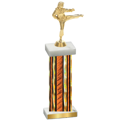 Single Orange Glacier Karate Trophy