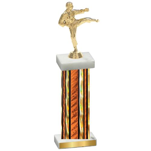 Single Orange Glacier Karate Trophy