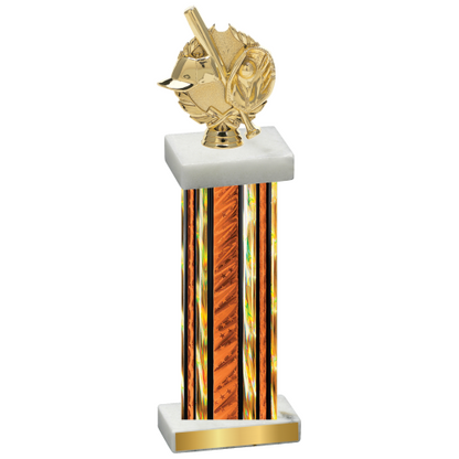 Single Orange Glacier Baseball Trophy