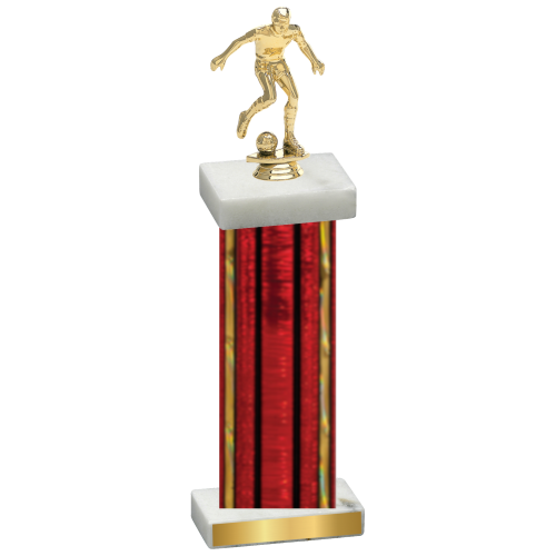 Single Red Glacier Soccer Trophy