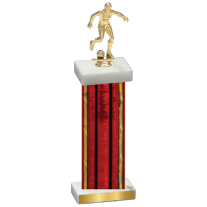 Single Red Glacier Soccer Trophy