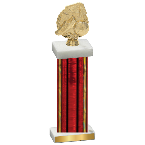 Single Red Glacier Soccer Trophy