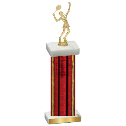 Single Red Glacier Tennis Trophy