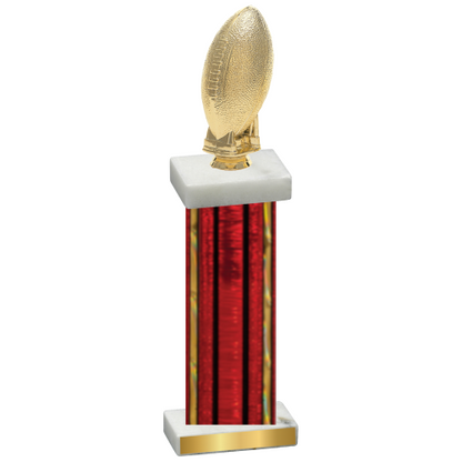 Single Red Glacier Football Trophy