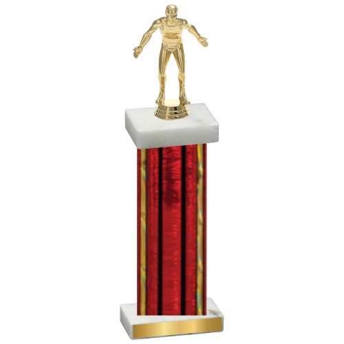 Single Red Glacier Wrestling Trophy