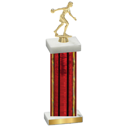 Single Red Glacier Bowling Trophy