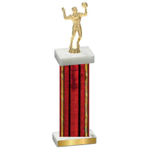 Single Red Glacier Volleyball Trophy