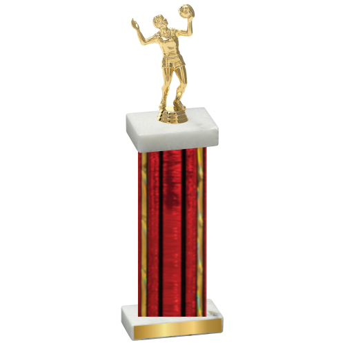 Single Red Glacier Volleyball Trophy