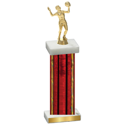 Single Red Glacier Volleyball Trophy