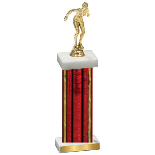 Single Red Glacier Tennis Trophy