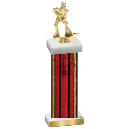 Single Red Glacier Hockey Trophy