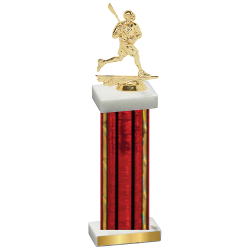 Single Red Glacier Lacrosse Trophy