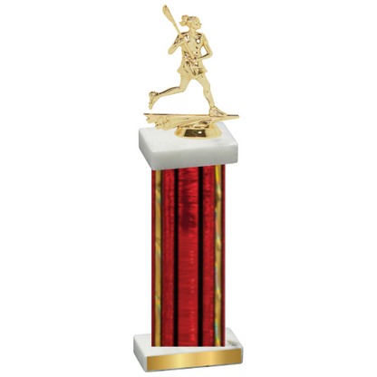 Single Red Glacier Lacrosse Trophy