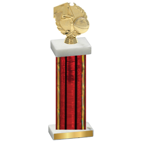 Single Red Glacier Basketball Trophy