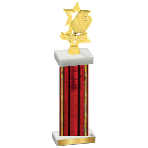 Single Red Glacier Pickleball Trophy