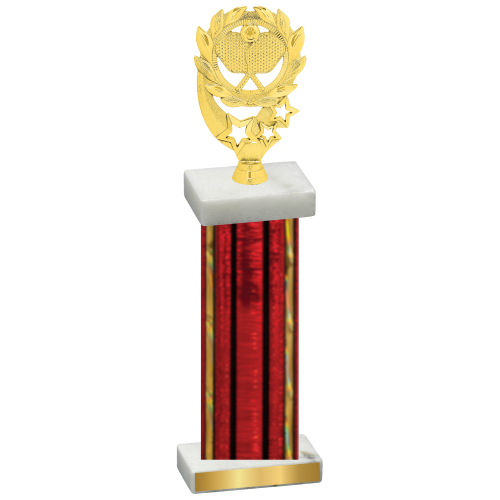 Single Red Glacier Pickleball Trophy