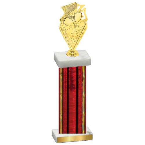 Single Red Glacier Pickleball Trophy