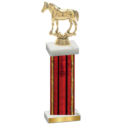 Single Red Glacier Horses Trophy