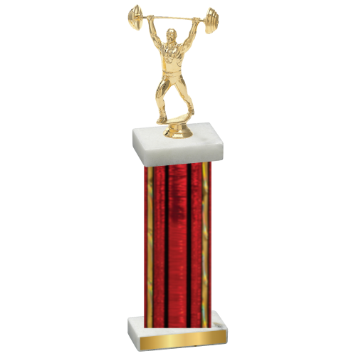 Single Red Glacier Weights Trophy