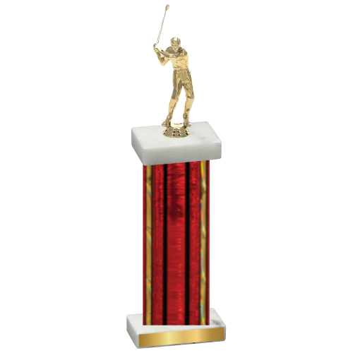 Single Red Glacier Golf Trophy