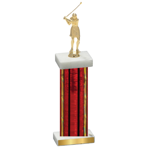 Single Red Glacier Golf Trophy