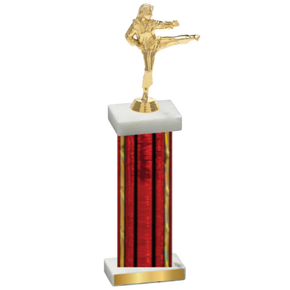 Single Red Glacier Karate Trophy