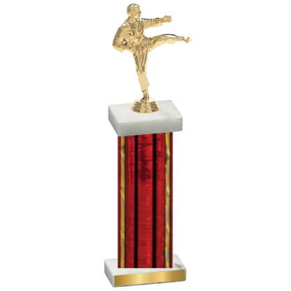 Single Red Glacier Karate Trophy