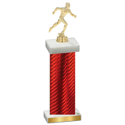 Single Red Carbon Fiber Running Trophy