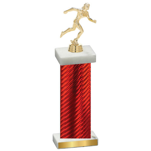 Single Red Carbon Fiber Running Trophy