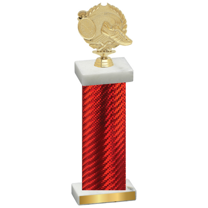 Single Red Carbon Fiber Running Trophy