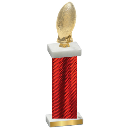 Single Red Carbon Fiber Football Trophy