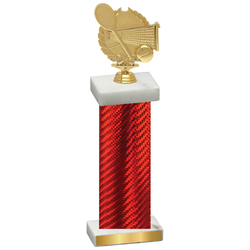 Single Red Carbon Fiber Tennis Trophy