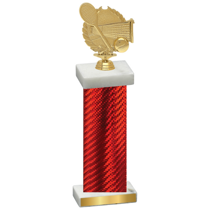 Single Red Carbon Fiber Tennis Trophy