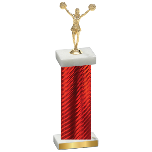 Single Red Carbon Fiber Cheerleading Trophy