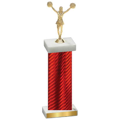 Single Red Carbon Fiber Cheerleading Trophy